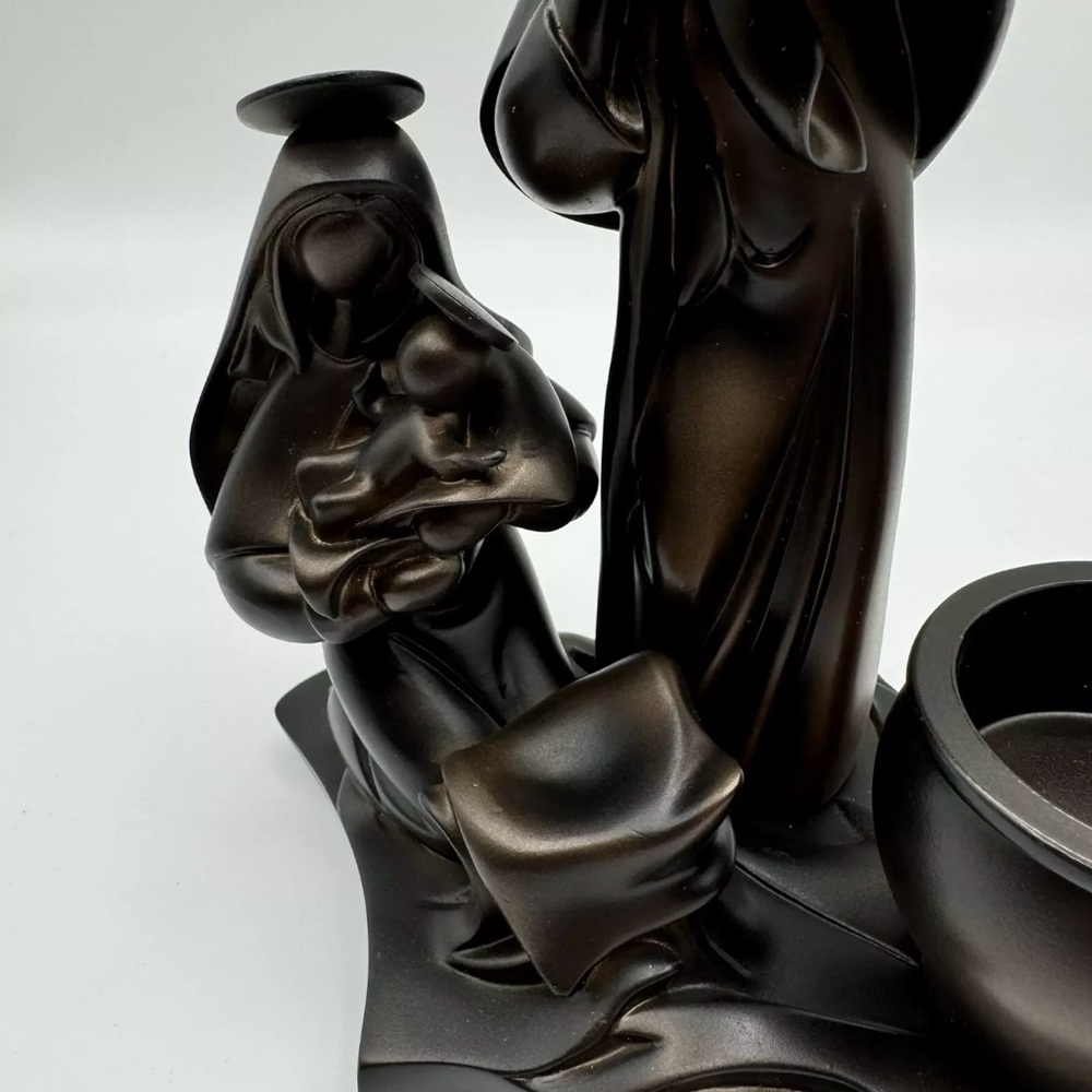 PartyLite Holy Night Tealight Holder P8262 Bronze Holy Family Christmas Nativity - Picture 5 of 13